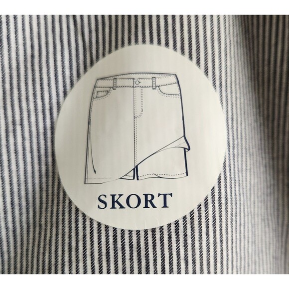 Croft & Barrow Women's Skort 16W Mid-Rise Classic Summer Floral Stripes NWT - Picture 8 of 14